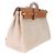 Borsa Herbag Zip Cabine 50 Hermès Ecru Beige Naturel Criss Viking Hunter Sable Marrone - vista 4