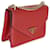 Borsa a tracolla Prada Red Saffiano Envelope Flap con catena Rosso - vista 4