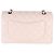 Gabrielle Chanel Small Classic Double Flap Bag aus gestepptem Lammleder in Hellrosa Pink Beige - Ansicht 2
