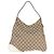 Gucci Vintage Cream GG Monogram Canvas Medium New Britt Hobo Beige - vista 4