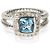 Anello Petite Albion David Yurman in argento sterling, topazio e diamante