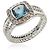 Anello Petite Albion David Yurman in argento sterling, topazio e diamante - vista 2