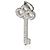 Pendente a Chiave Mini Fleur de Lis in Platino e Diamanti Tiffany & Co.
