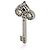 Pendente a Chiave Mini Fleur de Lis in Platino e Diamanti Tiffany & Co. - vista 3