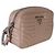 Prada Borsa Camera Small in Nappa Impunture Diagramme Rosa Beige - vista 4