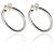 Orecchini a cerchio Cable in argento sterling David Yurman - vista 3