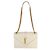 Borsa Satchel Monogram Small in pelle Grain De Poudre Beige Mixed Triquilt Saint Laurent - vista 5