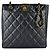 Borsa a tracolla Chanel in vitello grana Nero
