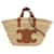 Céline Celine Triomphe Korbtasche Braun Beige