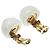 Timeless Orecchini a clip Chanel Coco Mark Bianco D'oro - vista 3