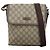 Bolsa de Ombro Gucci GG Supreme Plus Marrom Bege