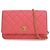 Borsa a tracolla Chanel CC Quilted Lambskin Pearl Crush Wallet On Chain Rosa