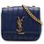 Borsa a tracolla Vicky Small in pelle di agnello blu Saint Laurent