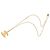 Collana con pendente Chanel CC placcata oro D'oro
