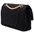 Borsa a Tracolla Chanel Medium Classic Jersey Bijoux Chain Double Flap Nera Nero - vista 2