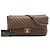Borsa a tracolla Chanel Jumbo Chevron in vitello iridescente surpiqué marrone - vista 7