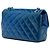 Borsa a tracolla Chanel Medium Quilted Patent Coco Shine Flap Blu - vista 2