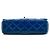 Borsa a tracolla Chanel Medium Quilted Patent Coco Shine Flap Blu - vista 3