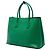 Borsa Double Satchel Prada Large in pelle Saffiano verde - vista 2