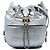 Borsa Gabrielle Small in pelle di vitello invecchiata metallizzata matelassé argento Chanel