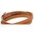 Bracciale Triple Tour Hapi 3 MM in pelle Swift marrone Hermès - vista 4