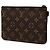 Borsa a pochette Louis Vuitton Monogram Logo Story Zipped Pouch MM Marrone - vista 2