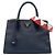 Borsa Satchel Prada City Calf Trimmed Saffiano Greche Paradigme Blu