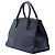 Borsa Satchel Prada City Calf Trimmed Saffiano Greche Paradigme Blu - vista 2