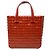 Borsa Tote Chanel CC Chocolate Bar in vernice Orange Arancione