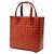 Borsa Tote Chanel CC Chocolate Bar in vernice Orange Arancione - vista 2