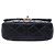 Borsa a tracolla Chanel Small Quilted in pelle d'agnello nera con catena laccata Nero - vista 3