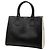 Borsa Prada Galleria Medium Bicolor in pelle Saffiano Lux Nera Nero - vista 2