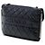 Borsa a tracolla Chanel CC trapuntata in vitello invecchiato goffrato LAX nera Nero - vista 2