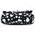 Borsa a tracolla Chanel Medium Chevron Tweed Paint Splatter Double Flap Nera Nero - vista 3