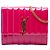 Borsa a tracolla Vicky Medium in vernice rosa Saint Laurent