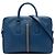 Borsa business Prada Saffiano a righe blu
