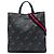 Borsa Tote convertibile morbida Gucci GG Supreme Web Tiger nera Nero