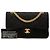 Borsa a tracolla Chanel Small Classic Jersey Double Flap Nera Nero - vista 7