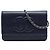 Borsa a tracolla Chanel CC Caviar Wallet On Chain Blu