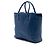 Borsa Tote Aperta Prada Saffiano Lux Blu - vista 2