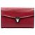 Prada Saffiano Envelope Pushlock Clutch Rot