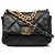 Borsa Chanel 19 Flap Medium in pelle di agnello nera Nero