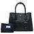 Borsa Double Satchel Prada Medium in pelle Saffiano nera Nero - vista 7