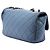 Borsa a tracolla Chanel CC in vitello trapuntato blu ombre - vista 2