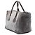 Double Borsa Satchel a doppio manico e doppia tasca Prada Scamosciato and Canapa Grigia Grigio - vista 2