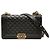 Chanel Boy Flap Crossbody Bag aus schwarzem gestepptem Lammleder, Größe Old Medium, mit Gripoix