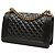Chanel Boy Flap Crossbody Bag aus schwarzem gestepptem Lammleder, Größe Old Medium, mit Gripoix - Ansicht 2