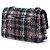 Borsa a tracolla Chanel Medium Classic Tweed Double Flap Verde - vista 2