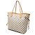 Borsa Tote Louis Vuitton Neverfull MM Damier Azur Bianca Bianco - vista 2