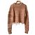 Stella Mc Cartney Stella McCartney Strickpullover aus Alpaka mit Fransen Braun Orange